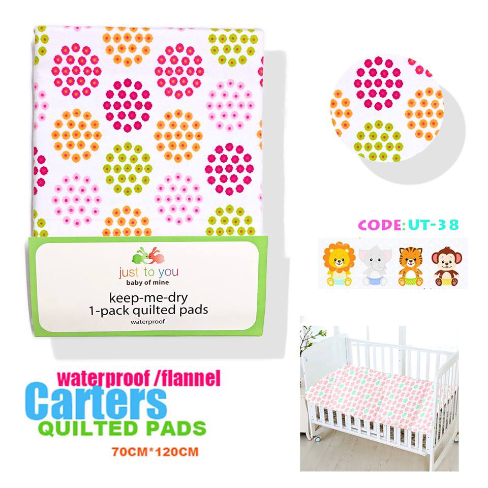 Carters Keep Me Dry 100 Cotton Flannel Crib Mattress Pad