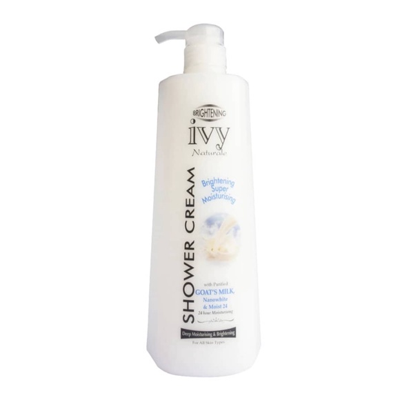 IVY NATURALE Brightening Shower Cream Goats Milk 1Liter Shopee
