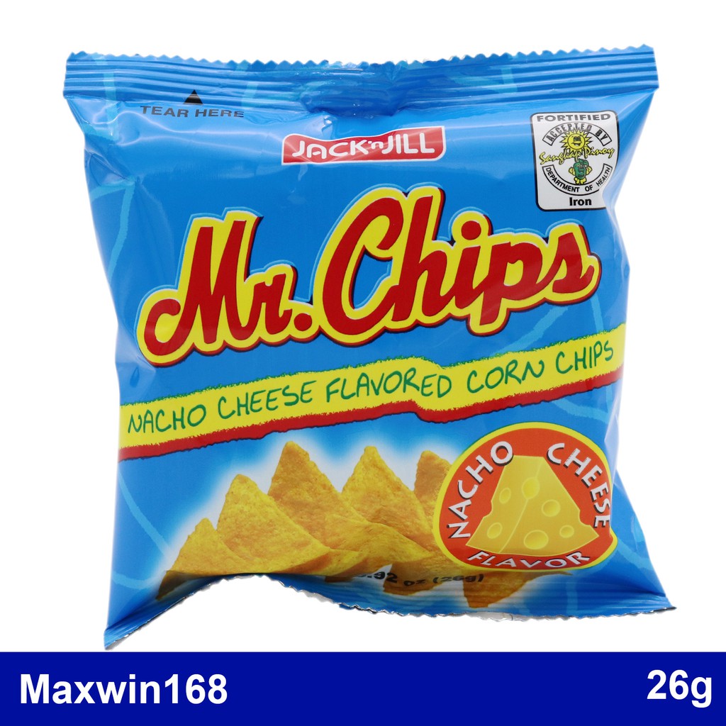Mr. Chips Nacho Cheese Flavored Corn Chips 26g (BUY per 3pcs.) Shopee