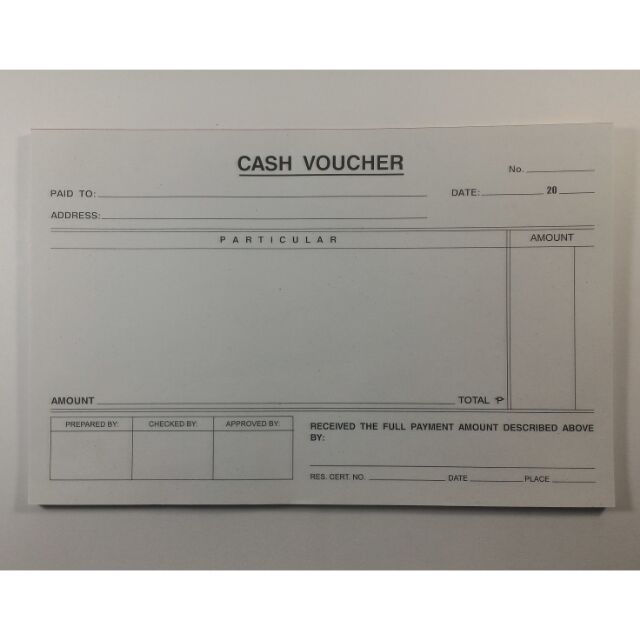 Veco Cash Voucher 1pad 50sheets Shopee Philippines