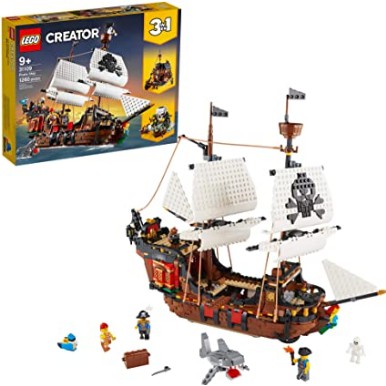 pirate ship and castle playset