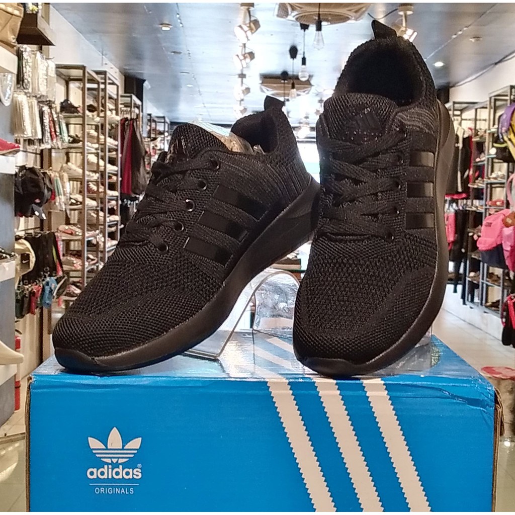 adidas all black womens running shoes