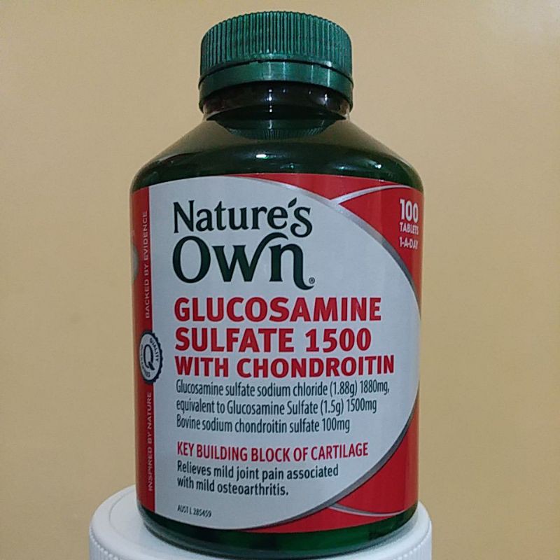NATURE'S OWN GLUCOSAMINE SULFATE 1500 WITH CHONDROITIN 100TABLETS
