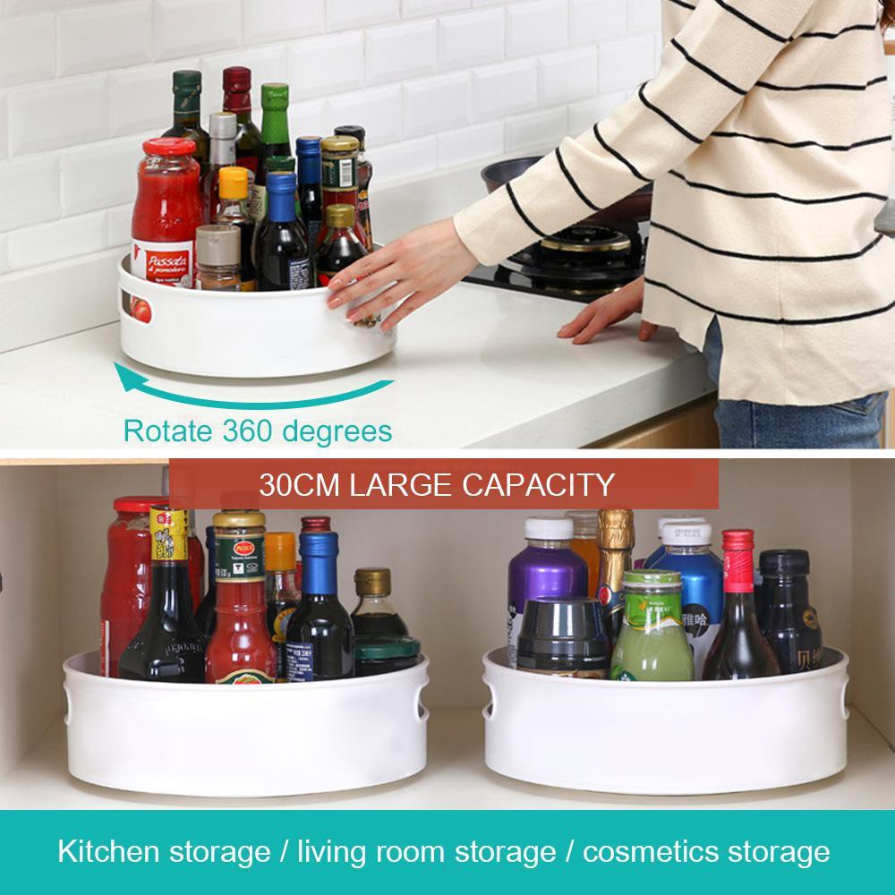Multifunctional Capacity 360 ° Rotating Non-Slip Storage Tray | Shopee  Philippines