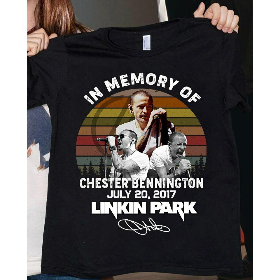 Linkin Park Rock Band 24th Anniversary 1996-2020 Signature Men T Shirt S-5XL HOT 