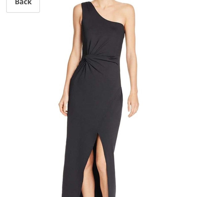 bardot black evening dress