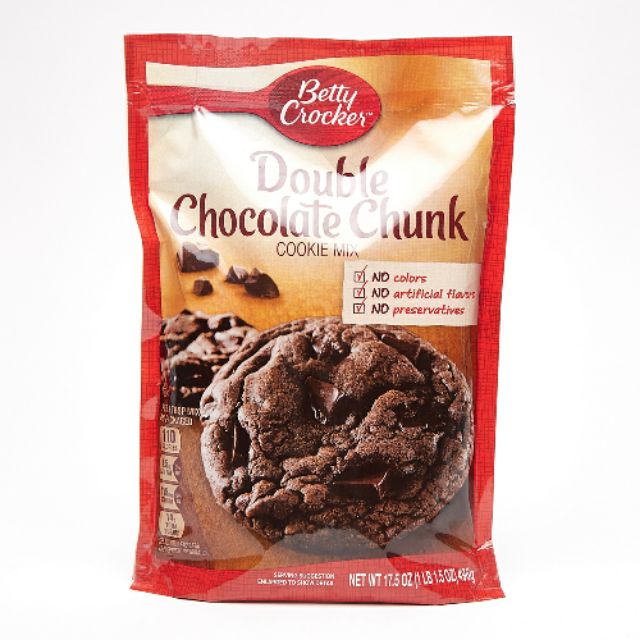 Betty Crocker Double Chocolate Chunk Cookie Mix 496g Shopee Philippines