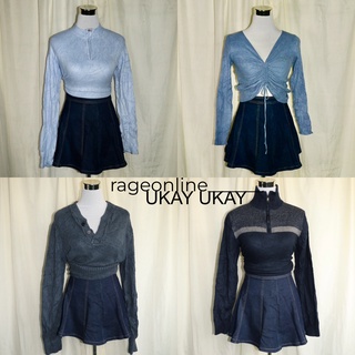 BLUE KNITTED (Cardigan, Tops, Longsleeves, Sweater, Pullover, Turtleneck, Crop top) UKAY UKAY