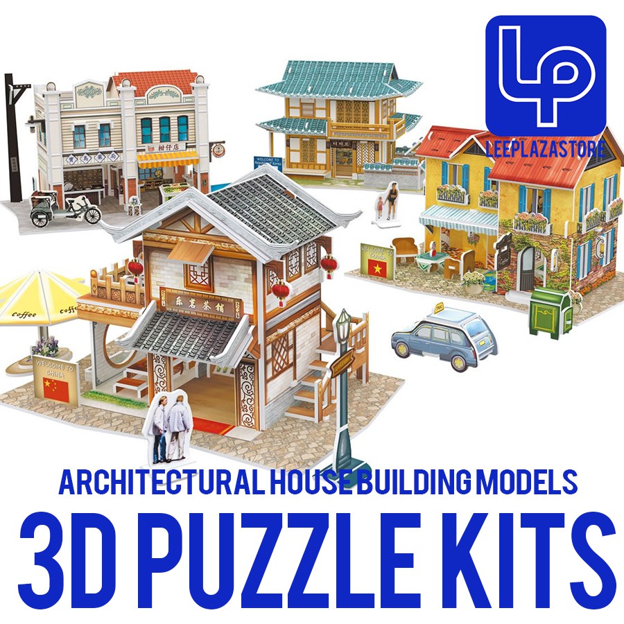 3D Puzzle World Architectural House Building Model Kits Shopee