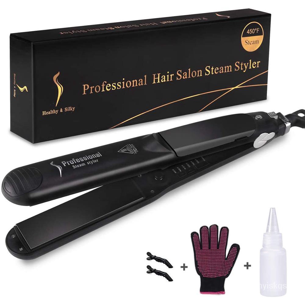 Professional Steam Hair Straightener 2 in 1 Ceramic Vapor Hair Iron Salon  Straightening Curling Styl | Shopee Philippines