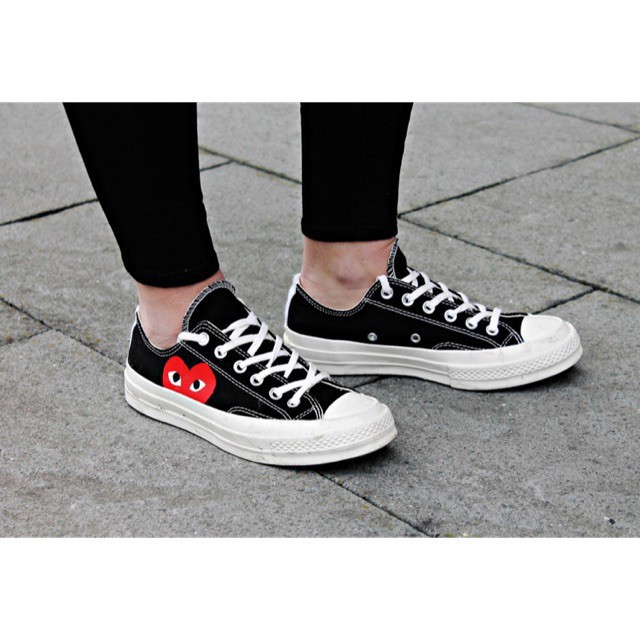 comme des garcon converse white low