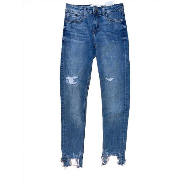Mango | Ripped denim jeans | Shopee Philippines