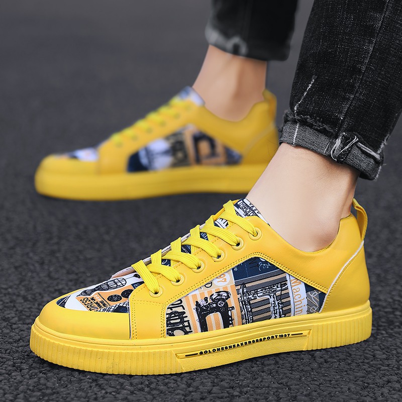canvas shoes yellow