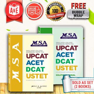 ORIGINAL/AUTHENTIC 2022edition MSA SIMULATED COLLEGE ADMISSION TEST UPCAT (MSA REVIEWER COLLEGE SET)