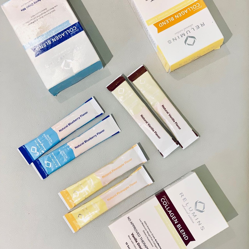 Relumins Premium Collagen Blend 10 Sachets Blue Berry Shopee Philippines