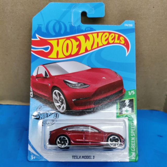 hot wheels tesla model 3 red