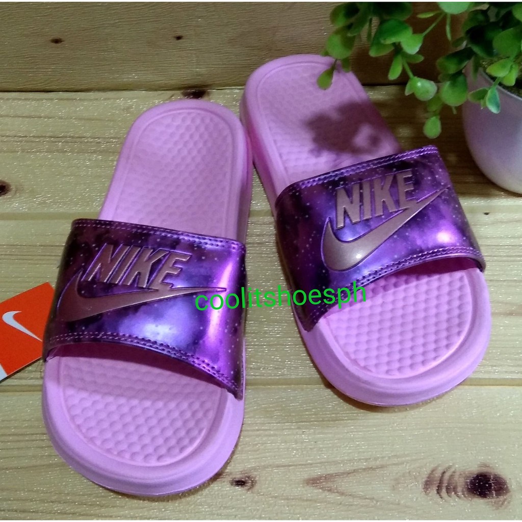 nike slippers purple