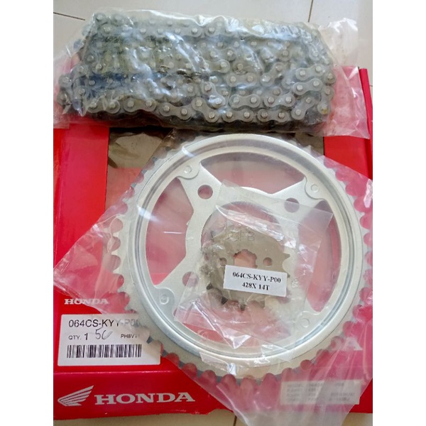 CB 125 CHAIN & SPROCKET SET 428 ( 14T 44T 122L) Shopee Philippines