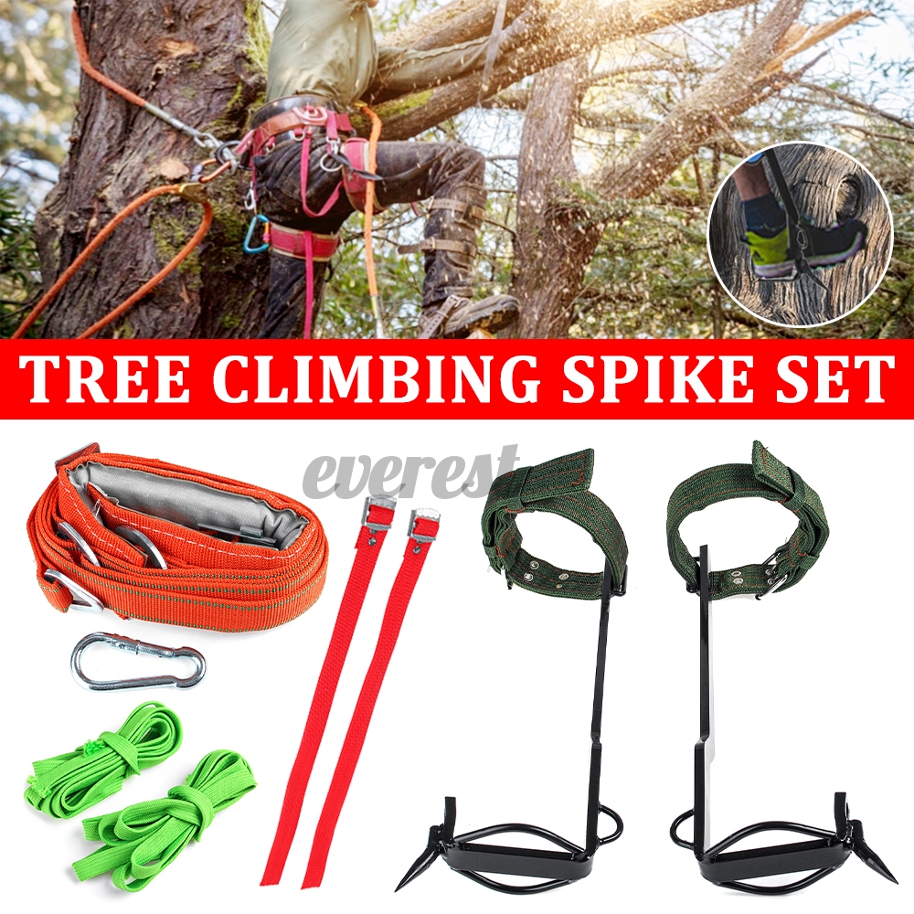 1 Pairs Tree Climbing Spike Set with/without Safety Protective Belt ...