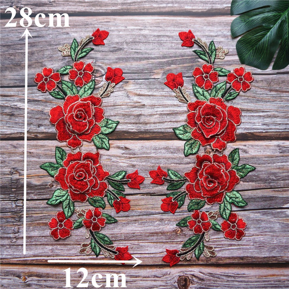 1 meter 128cm 50.39 width rose red 3D rose mesh embroidered fabric for dance wedding dress childrenwear MM216 free ship