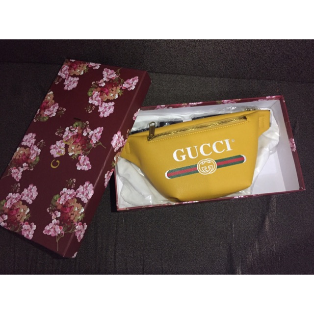gucci yellow belt bag