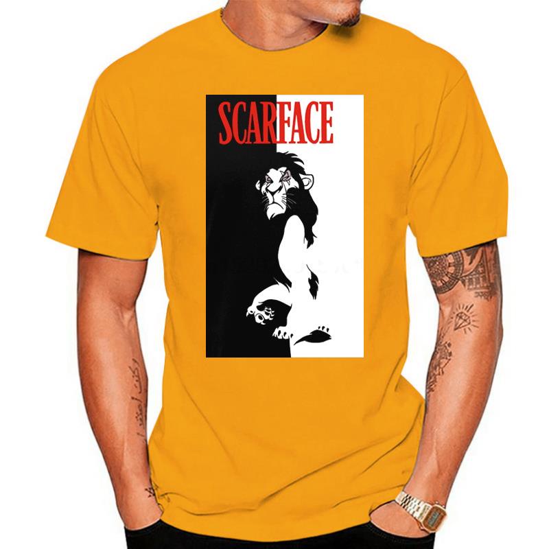 Scarface Lion T shirt King Of Lion Personality Graphic Digital Direct Injection 100% Cotton Hot Cartoon Horror Simba T-shirt