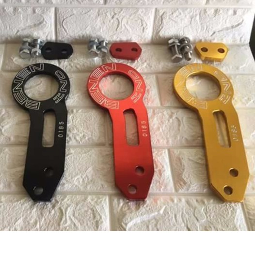 CAR Universal BENEN Rear Tow Hook CNC Alloy Rear Bumper Towing Hook Red