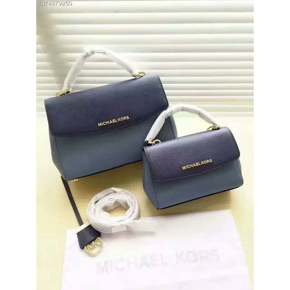 michael kors ava small leather satchel