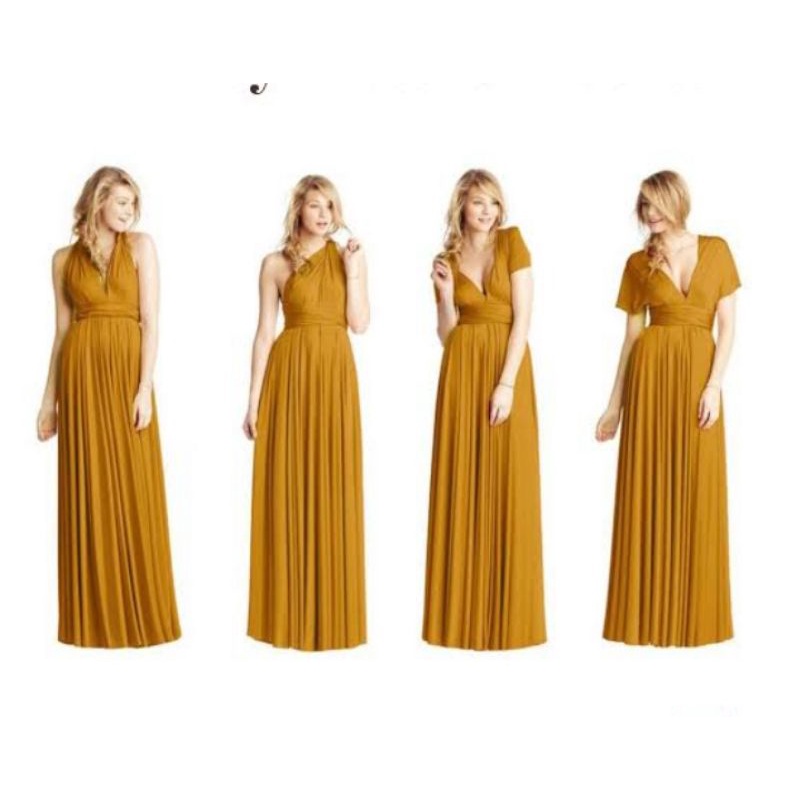 mustard infinity dress