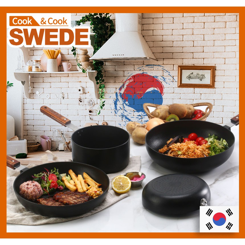 Nordic Design Pan for Luxurious Dining. Fry pan Frying pan Wok l pan l