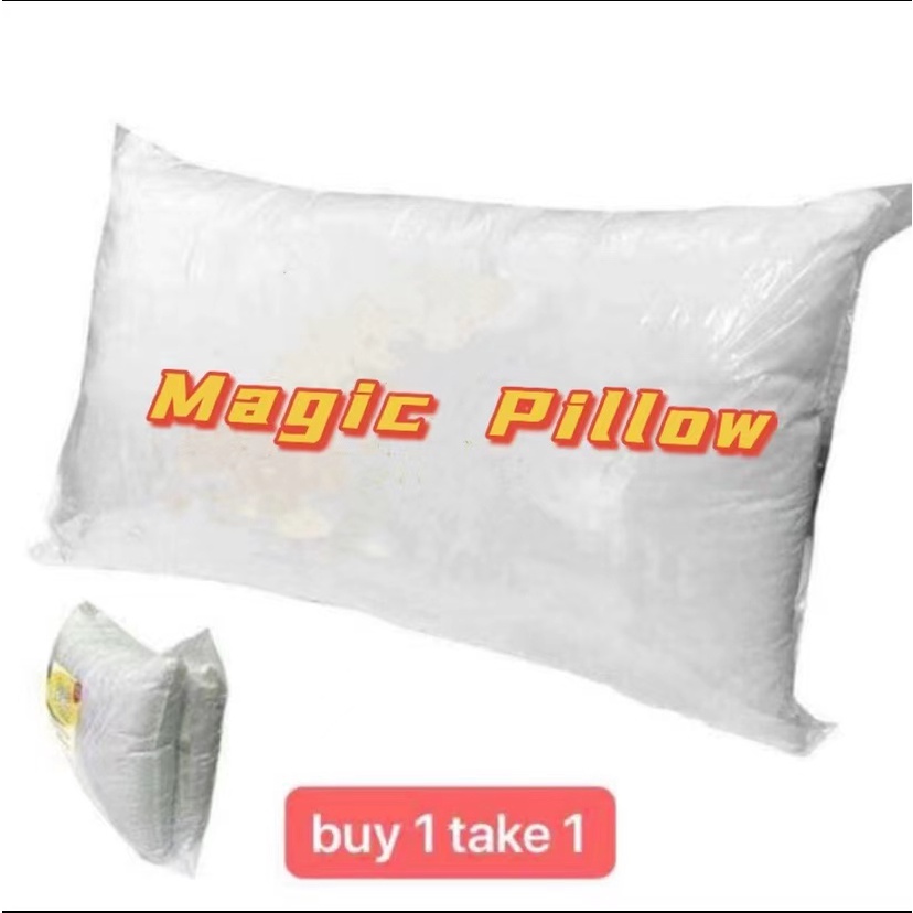DH Cotton White Magic Pillow Size18x28incehs by 1 take 1 Shopee