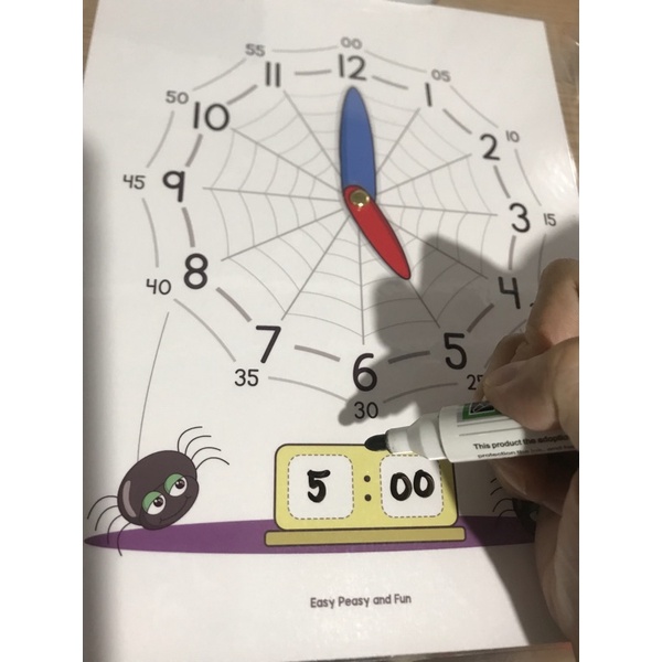 Telling Time/ Clock Laminated with moving hands Shopee Philippines