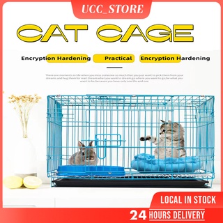 Cat Cage With Toilet Indoor And Outdoor Pet Cage Portable Foldable Cat Cage M-19.7''x14.6''x15.7''