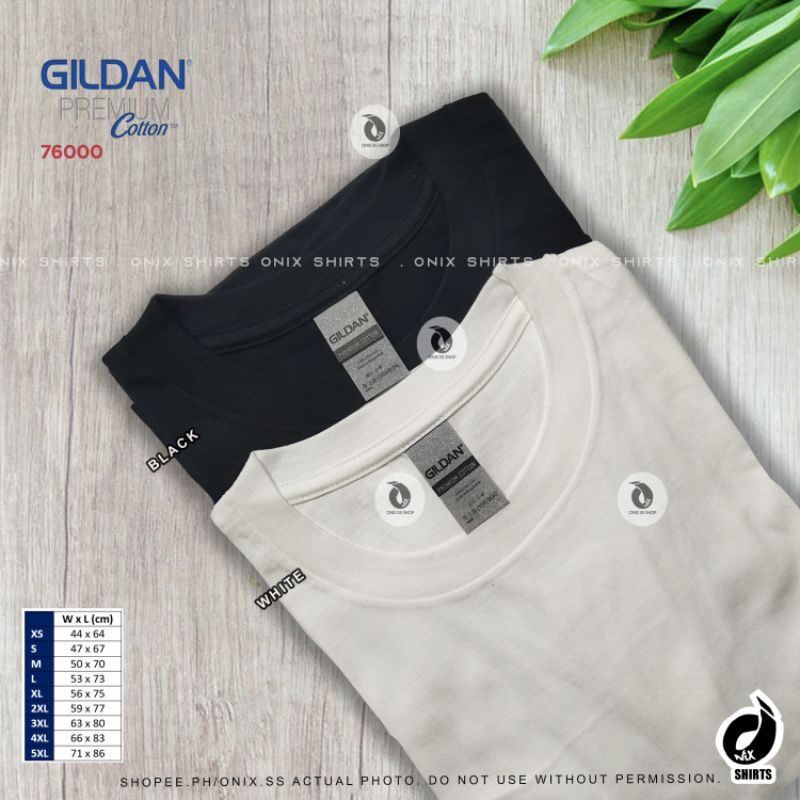 GILDAN 76000 Premium Cotton Plain Shirt (White, Black, Others -XS to 3XL) #7