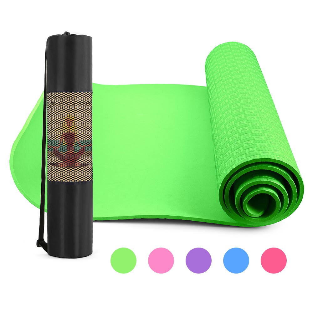 thick yoga mat with bag