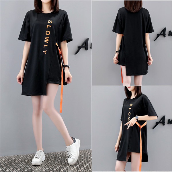 black shirt dress long