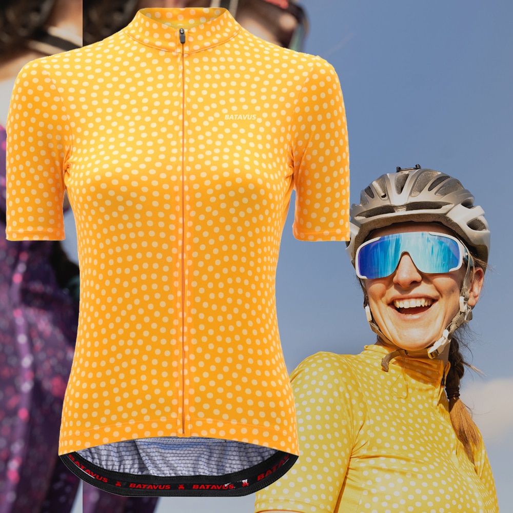 yellow cycling top