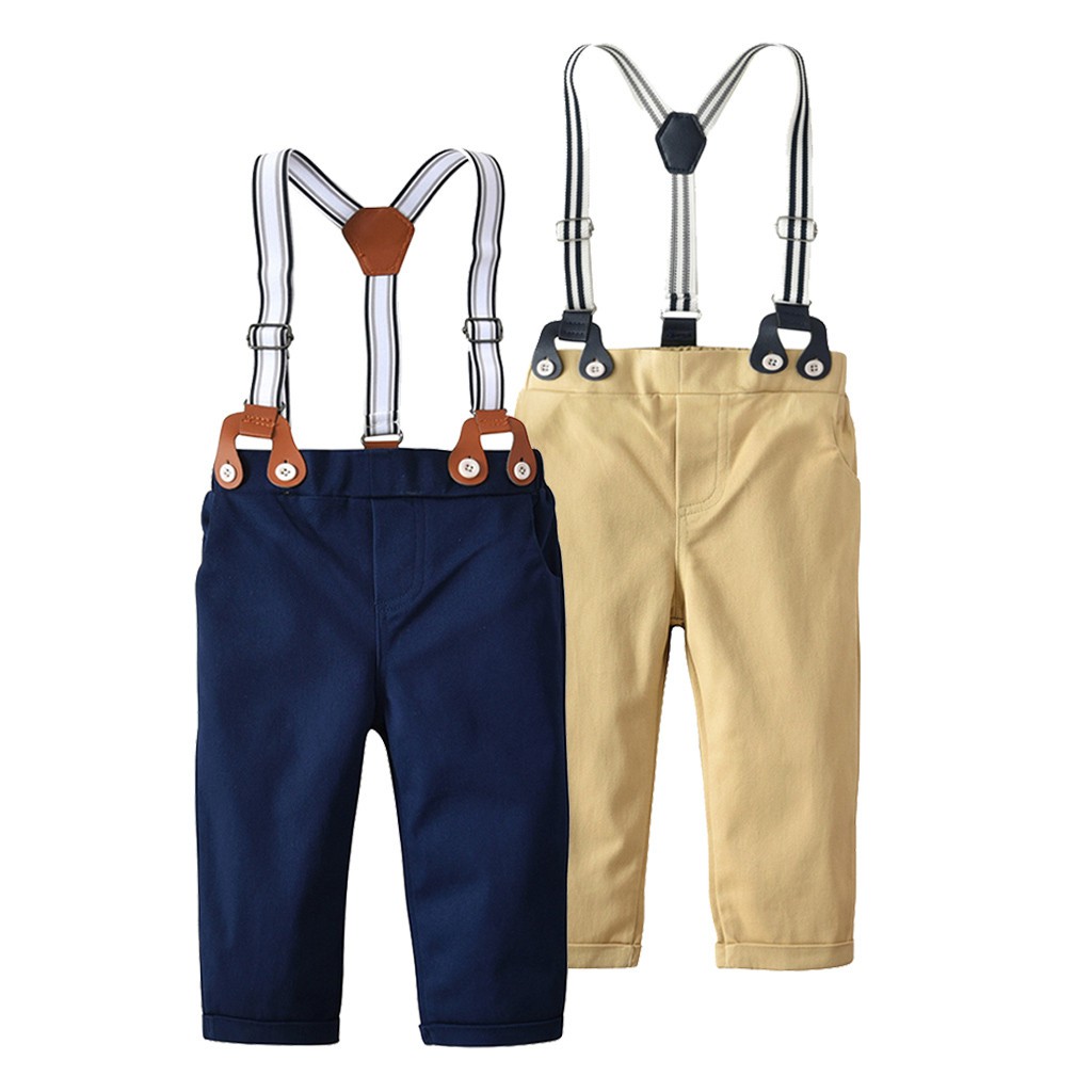 baby boy khaki pants with suspenders