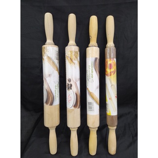 Wooden Rolling Pin Movable Stick 43 CM Long #5