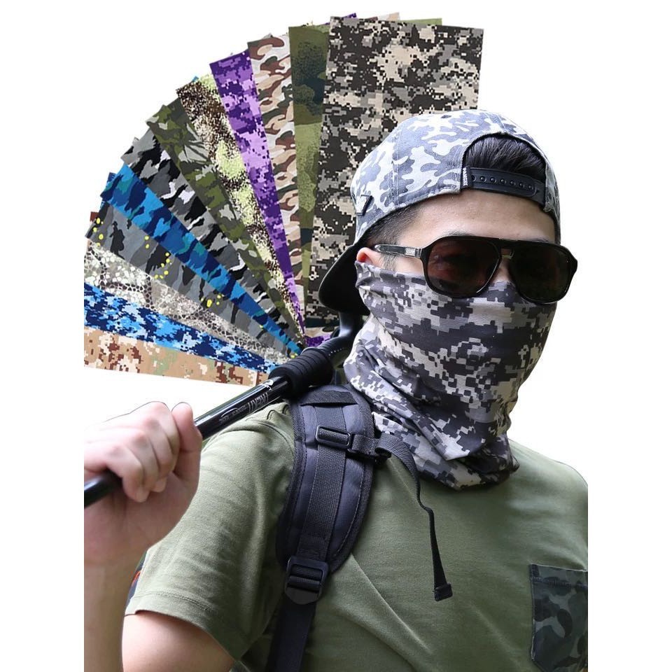 Sports Festivals Outdoors Sun Protection Face Scarf Silk Neck Scarf Bandanas UV Protective for Dust 