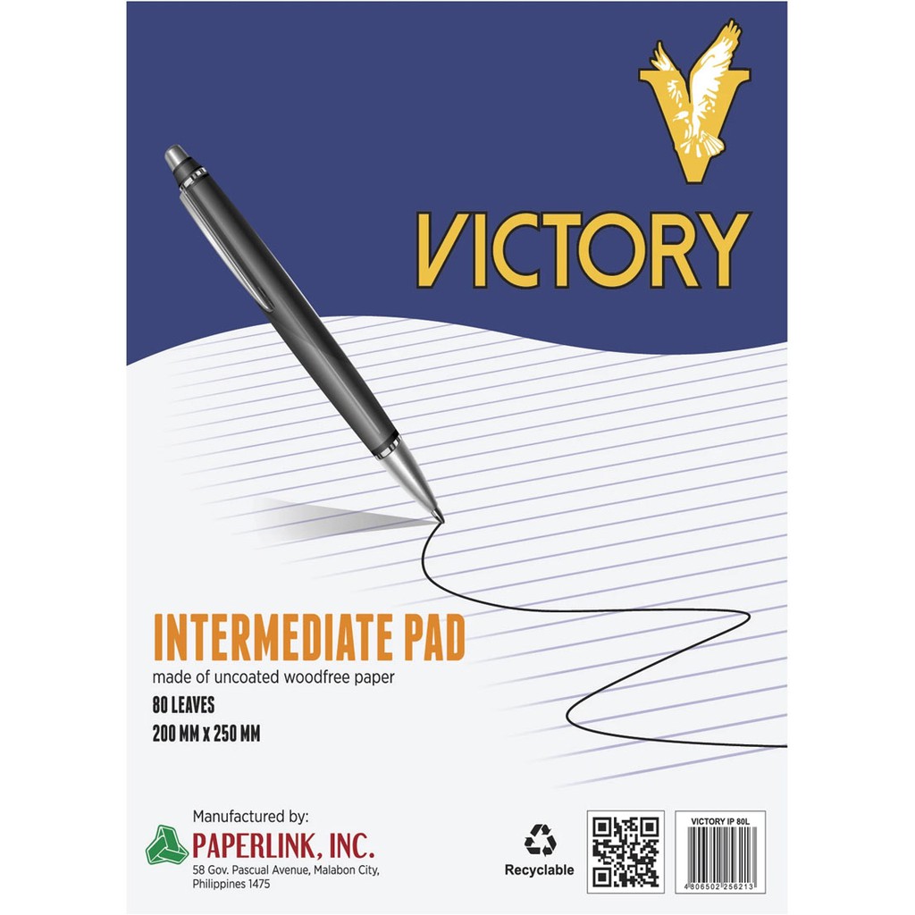 Victory Intermediate Pad Paper 60 gsm 80 leaves 200 mm x 250 mm 7.5 mm ...