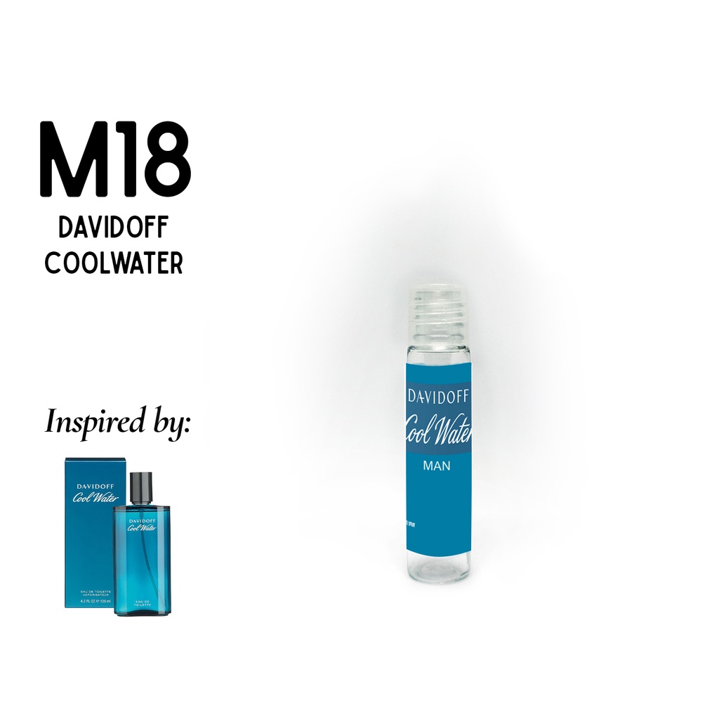 URBAN SCENT Inspired Oil Based Perfume Tester 3ml David Cool Water Man