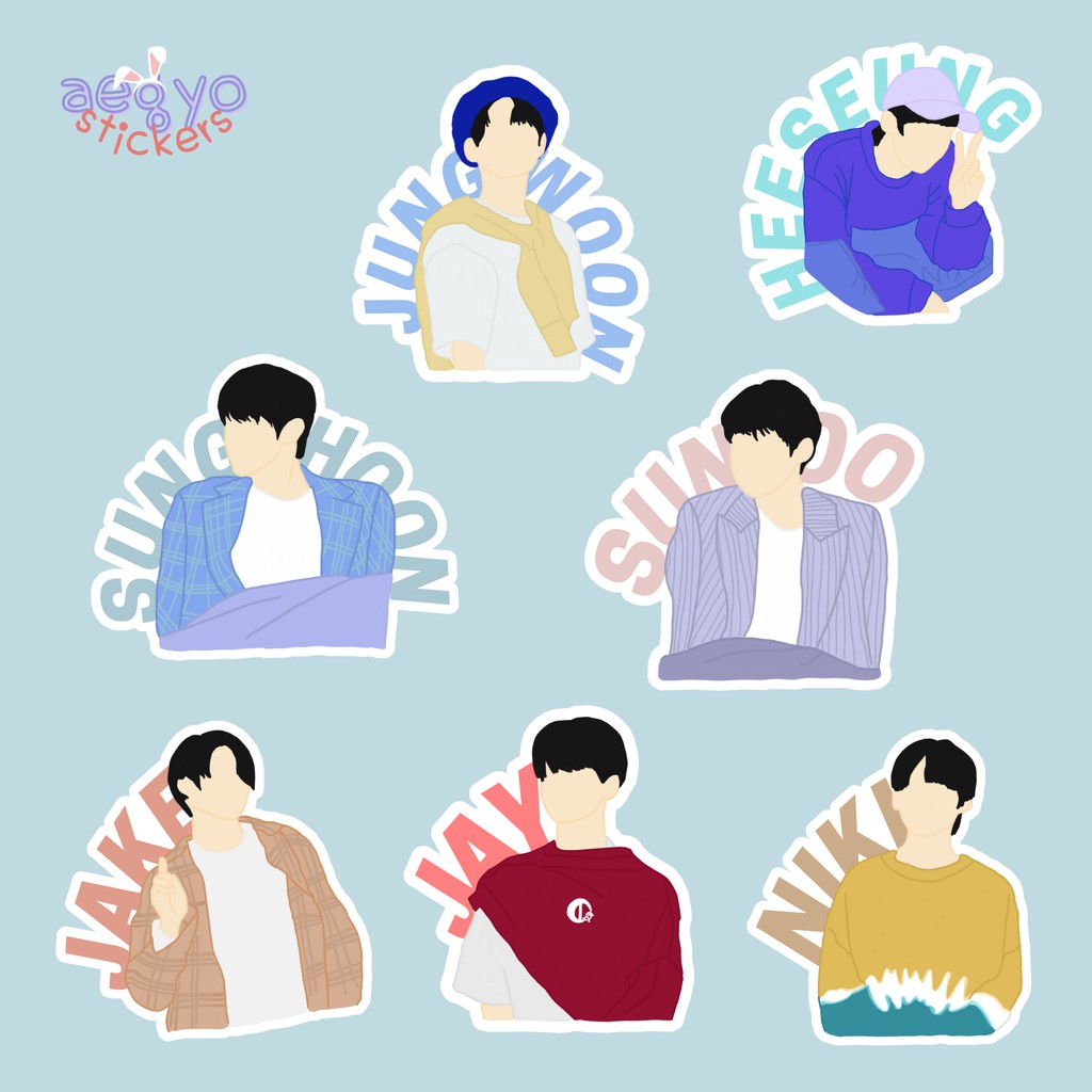 ENHYPEN(I-LAND) KPOP Sticker Set (waterproof matte vinyl stickers ...