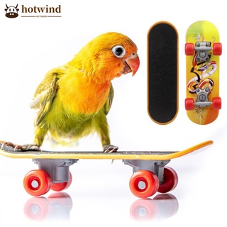 ❤ HOTWIND 1Pc Bird Parrot Intelligence Toys Mini Training Skateboard For Parakeet Growth Toy Pet Bir