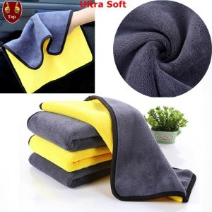 Car Wash Microfiber Towel Super Absorbent  Auto Cleaning Drying Cloth Hemming