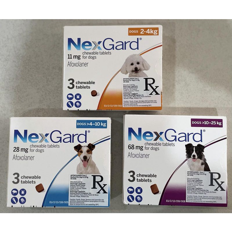 Nexgard chewables tablet for dogs with Sticker Shopee Philippines