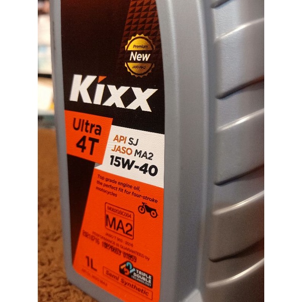 KIXX MOTORCYCLE ENGINE OIL 15 W 40 ULTRA 4T SEMI SYNTHETIC raider150