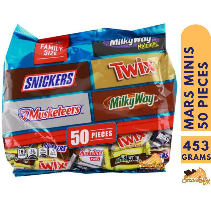 Mars Minis Favorites Chocolates 50 pieces Assorted Minis | Snickers ...