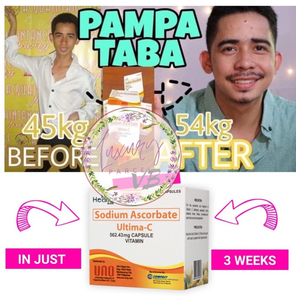 ﹉Vitamins na pampataba, for kids and adult, ULTIMA C 20 capsules, pampagana kumain, ORIGINAL sodium #6