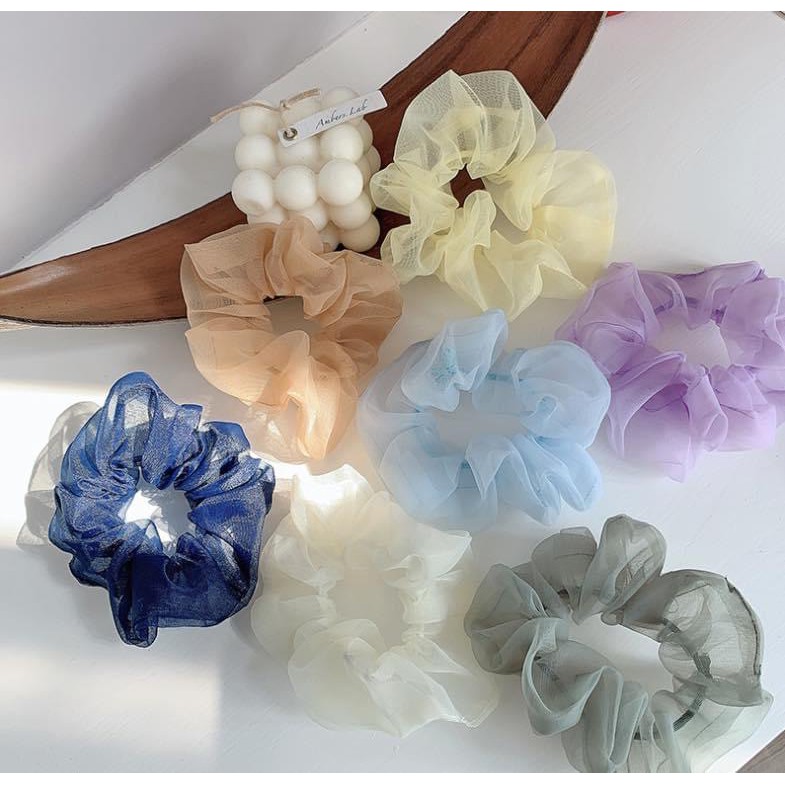 Plain Net Scrunchies Collection | Shopee Philippines